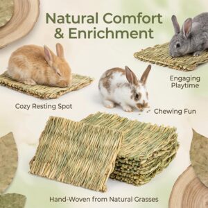 Pet Bedding Grass Mat Natural Woven 2PCS - Image 2