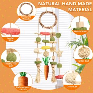 Rabbit Chew Toy Rattan Ring with Snacks - Image 2