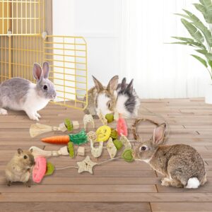 Rabbit Chew Toy Rattan Ring with Snacks - Image 4