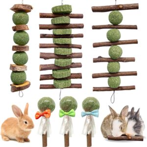 Rabbit Chew Toy Rattan Ring with Snacks - Image 8