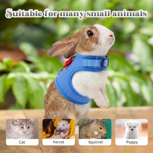 Rabbit Harness and Leash Set Soft Mesh Blue Large - Image 3