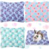 Small Animal Bed Pads Fleece Warm Purple 3 Pcs