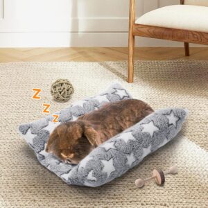 Small Animal Plush Bed Mat Gray - Image 5