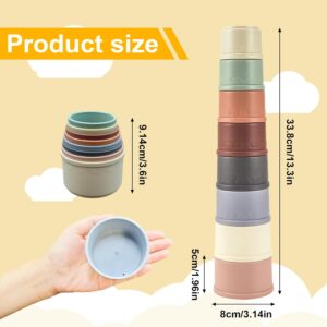Small Animal Toy Stacking Cups Set 8 Pieces - Image 2