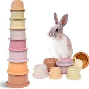 Small Animal Toy Stacking Cups Set 8 Pieces - Image 9