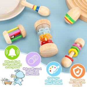 Wooden Bunny Toy Set 5 Pieces Multi-Coloured - Image 2
